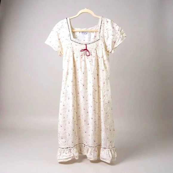 Cottagecore Floral Cotton Nightgown Dress by The 1 for U | Size US 6 / UK M - Picture 5 of 5